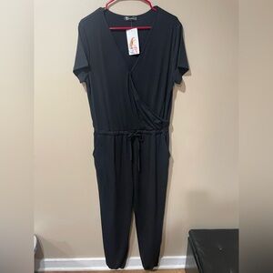 Chic Black Wrap Jumpsuit